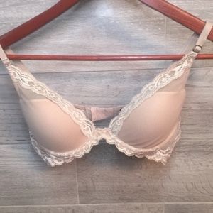 Natori Feathers 36A Contour Plunge Bra Nude